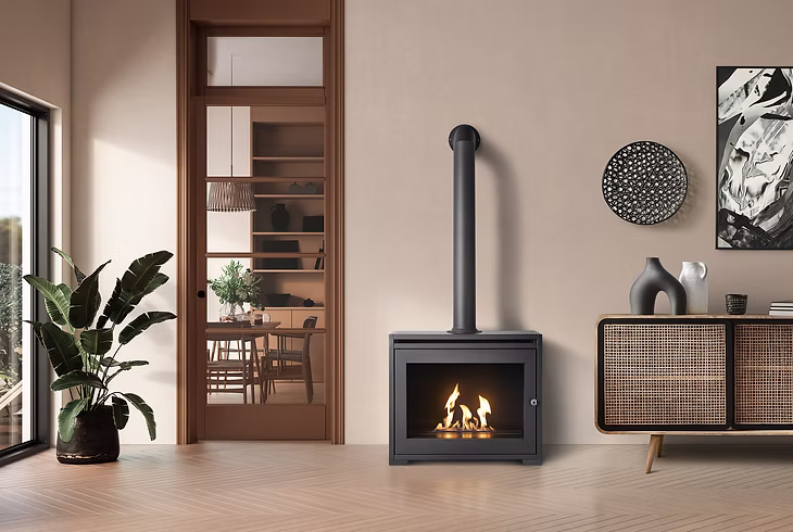 OKO S6 FLS + Extra Tall Stove Pipe