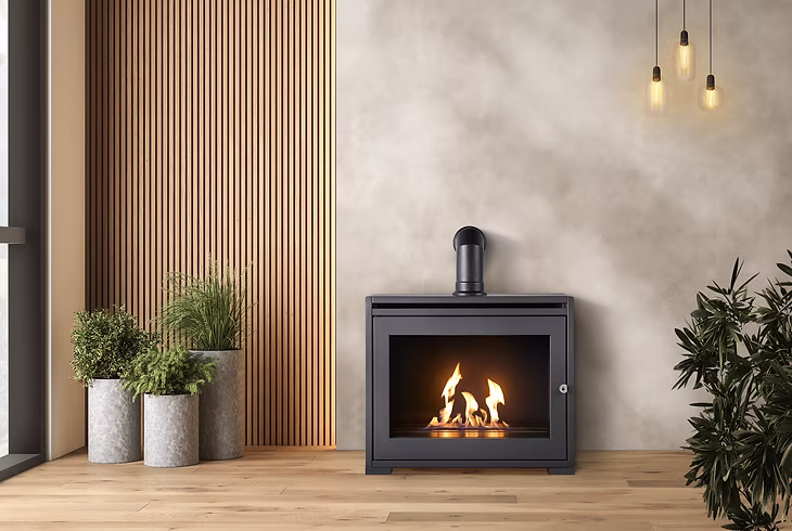 OKO S6 FLS + Small Angled Stove Pipe Option